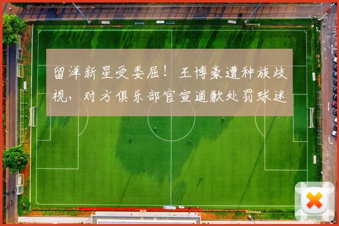 留洋新星受委屈!王博豪遭种族歧视,对方俱乐部官宣道歉处罚球迷